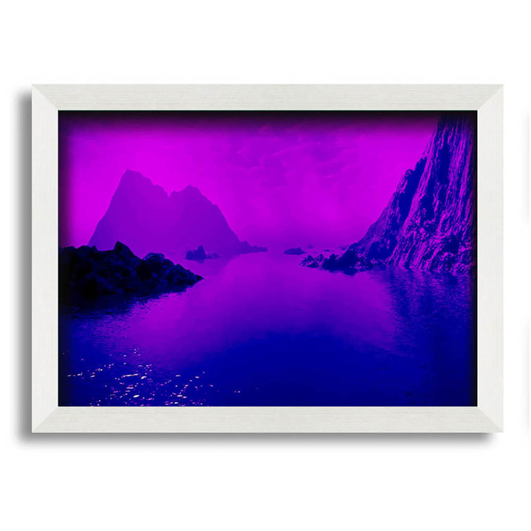 Union Rustic Surreal Pink Ocean Calm Framed Print Wall Art Wayfair.co.uk